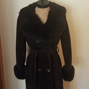 Vintage Suede mock fur Sz S Jacket
